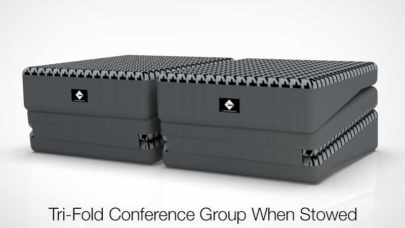 Tri-Fold Conference Group Sleep System Stowed